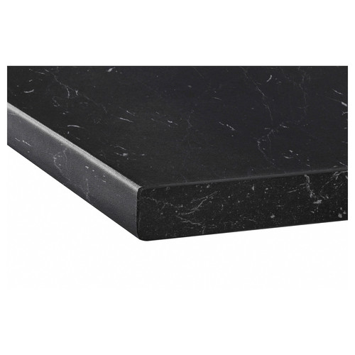SÄLJAN Worktop, black marble effect, laminate, 186x3.8 cm