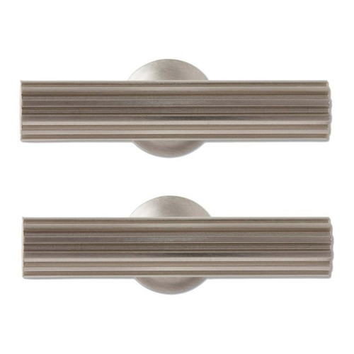 GoodHome Cabinet Handle Sumac T, silver, 2 pack