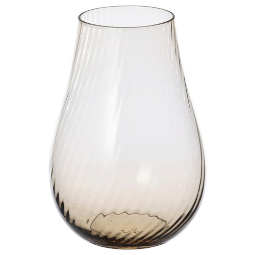PÅSKÖTRÄD Vase, glass/light brown, 20 cm