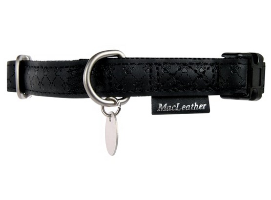Zolux Dog Collar Mac Leather 10mm black www.megastore .mt