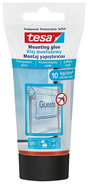 Using tesa® Mounting Glue for Transparent & Glass 10kg/cm² - tesa