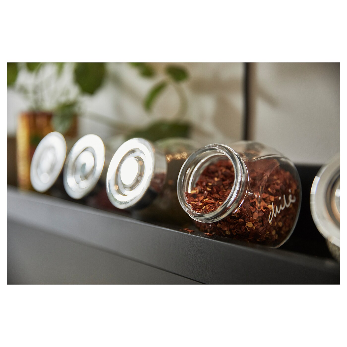 RAJTAN Spice jar, glass, aluminium colour, 18 cl, 18 pack www ...